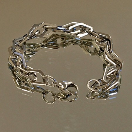 Double Diamond Link Bracelet